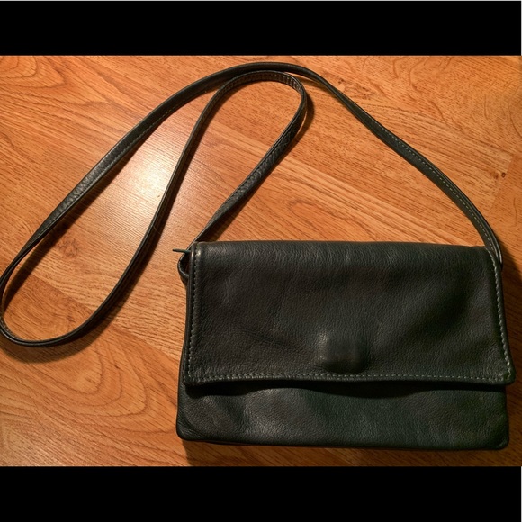 Vintage Genuine leather green leather purse - Picture 2 of 5